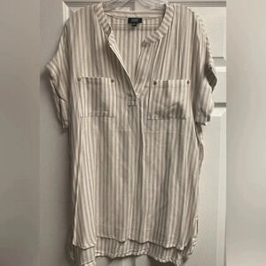 Jones New York Signature Neutral and White Top Sz. L